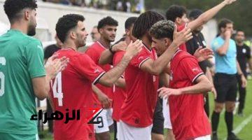 منتخب مصر الأولمبي يهزم العراق بثنائية إبراهيم عادل