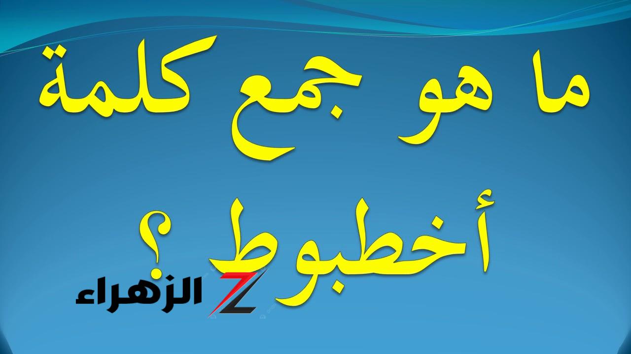 الكلمة التي حيرت الطلاب ما هو جمع كلمة اخطبوط في اللغة ...