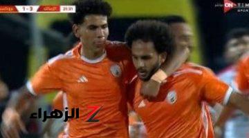 أدهم أحمد يسجل الهدف الثانى لبروكسى فى شباك الزمالك (3-2)