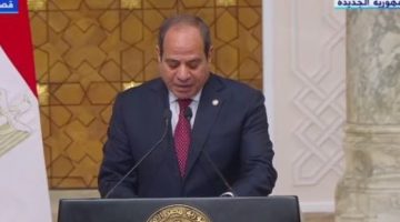 الرئيس السيسي: اتفقنا بمباحثاتنا على أهمية الالتزام بتعزيز العلاقات طويلة الأمد فى جميع المجالات