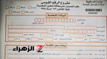 800 جنيه للاستمارة الواحدة.. اعرف أسعار استمارات بطاقة الرقم القومي الجديدة 2024 | تفاصيل