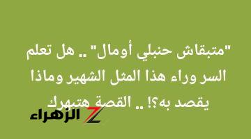 “متبقاش حنبلي أومال” .. هل تعلم السر وراء هذا المثل الشهير وماذا يقصد به؟! .. القصة هتبهرك