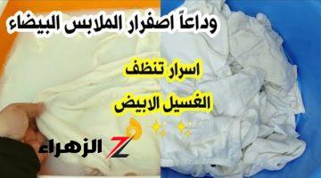 «جيرانك هيسألوكي من بياضه»..!! خلطة لتنظيف الملابس البيضاء والغسيل من الاوساخ والاصفرار نهائيا.. مش هتصدقي النتيجة..!! 