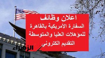 تصل إلى 12 ألف دولار.. فرصة ذهبية وظائف خالية في السفارة الأمريكية بالقاهرة بمرتبات مجزية.. اعرف الشروط