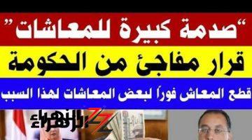 ”شوف حالا انت منهم ولا لا” .. قرار من الحكومة بقطع المعاشات عن هذه الفئة من المواطنين .. تعرف عليها فوراً