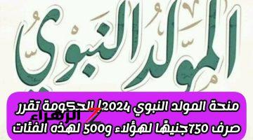 750 جنيه لهؤلاء .. صرف منحة المولد النبوي 2024 لـ4 فئات من الموظفين