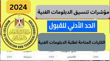 95.8 % للهندسة 86.2% للتجارة.. مؤشرات تنسيق الدبلومات الفنية لعام 2024| أعرف مجموعك هيدخلك ايه