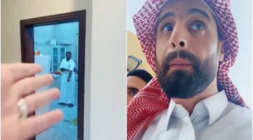 مقيم بلجيكي بالزي السعودي يدخل منزلًا بابه مفتوحًا.. شاهد: ردة فعل صاحب البيت!