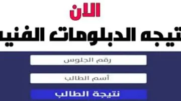 خطوات الاستعلام عن نتيجة الدبلومات الفنية الدور الثاني 2024 جميع التخصصات