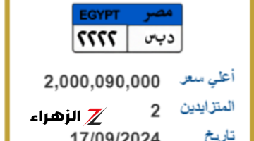 «بـ 2 مليار جنية».. جدل واسع في مصر بسبب أغلى «لوحة سيارة» – اتعملت عشانه مخصوص