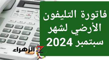 آخر فرصة لتجنب المكالمات المزعجة بسبب الفاتورة.. فاتورة التليفون الأرضي لشهر سبتمبر 2024