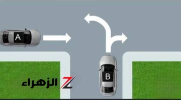 “لغز للعباقرة فقط”.. في هذه الصورة أي من هذه السيارات { ‘A’ أو ‘B’ أو ‘C’ } لها الأولوية أن تعبر  أولا .. تبقى جينيص لو حلتها!!!