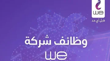 فرصة عمل ما تفوتهاش شركة المصرية للاتصالات We تعلن عن وظائف خالية لجميع المؤهلات برواتب تصل الى 26 الف جنيه شهريا.. جهز ورقك..!! 