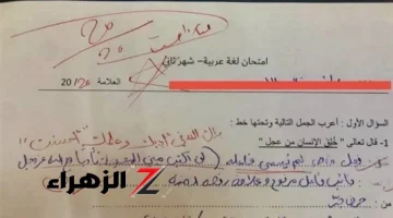 تترك المعلمين في حالة ذهول.. اجابة غريبة لاحد الطلاب في امتحان اللغة العربية جعلت الجميع في حالة من الذهول..!!