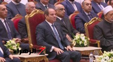 الرئيس السيسي يشاهد فيلما تسجيليا بعنوان مولد النور خلال حفل المولد النبوى