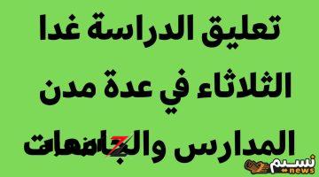 “بسبب سوء الأحوال الجوية” وزارة التعليم توضح حقيقة تعليق الدراسة غدا الثلاثاء 17 سبتمبر 2024