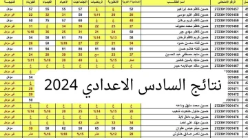 بسرعة الصاروخ.. نزل كشوفات نتائج السادس الاعدادي الدور الثاني 2024 بالإسم