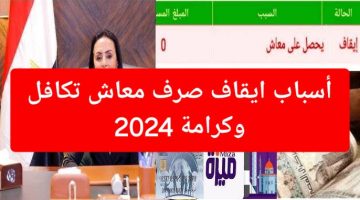 مش هتاخد معاش تاني!!.. إيقاف صرف معاش تكافل وكرامة لعام 2024 لبعض الفئات من المواطنين.. متجيش تعيط في الاخر!!