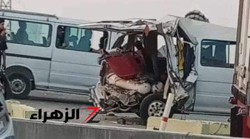 إصابة 22 شخصا إثر تصادم 5 سيارات بالطريق الإقليمى فى نطاق محافظة الجيزة.. صور