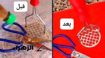 “طريقة عبقرية !!”…لتنظيف وسن المقصات والسكاكين في المنزل بطريقة سحرية!!..