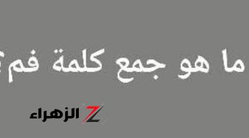 “لغز لعباقرة اللغة فقط” .. هل تعلم ماهو جمع كلمة “فم” في المعجم اللغوي .. اعرف الإجابة الصحيحة قبل أي حد !!!