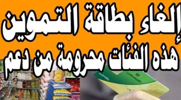 “علشان متجيش تشتكي وتقول معرفش”..تنبيه من وزارة التموين حالات حذف بطاقة التموين نهائيا!!