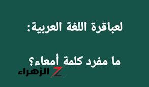 محدش عرف يحلها خالص .. ما هو مفرد كلمة أمعاء في القاموس العربي التي أبكت آلاف الطلاب وحيرت المعلمين؟؟ أتحداك تعرف تحلها لوحدك!!