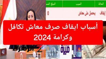 “المعاش راح عليهم خلاص!”…. أسباب ايقاف صرف معاش تكافل وكرامة 2024 وزارة التضامن الاجتماعي توضح