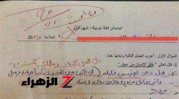 “لا يتوقعها أحد!!”.. إجابة أحد الطلاب في امتحان اللغة العربية اثارت الذهول وعجز عنها المعلمين جميعا!!