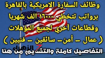 “الراتــب بيوصل لــ2 مليون جنيه في السنة” وظائف السفارة الأمريكية 2024 في القاهرة.. قدم فورا من خلال هذا الرابط