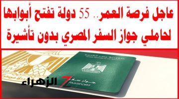 عاجل| فرصة العمر.. 55 دولة تفتح أبوابها لحاملي جواز السفر المصري بدون تأشيرة