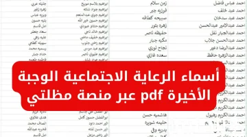 “الحلق فرصتك”….. أسماء المشمولين بالرعاية الاجتماعية الوجبة الأخيرة 2024 عبر منصة مظلتي لكل المحافظات العراقية