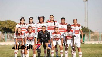 سيدات الزمالك بهزمن المقاولون فى دورى كرة القدم