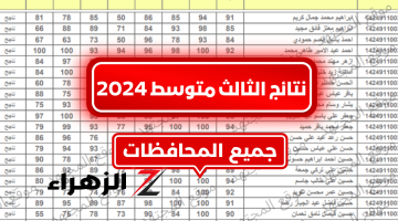 رابط الاستعلام عن نتائج الثالث المتوسط للدور الثالث 2024 العراق