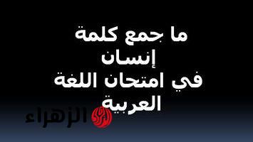 “90% غلطو فيها.. جمع كلمة إنسان سؤال حير الطلاب والمعلمين!!”