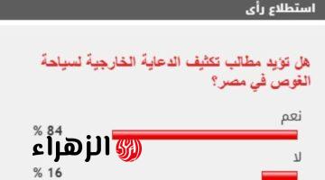 84% من القراء يطالبون بتكثيف الدعاية الخارجية لسياحة الغوص في مصر