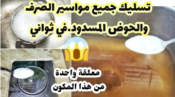 “سباك ابن حلال قالي عليها”.. سلكي حوض المطبخ والبلاعات في ثواني من الدهون والزيوت بمكون سحري من مطبخك .. حل عبقرى هيغير حياتك!!