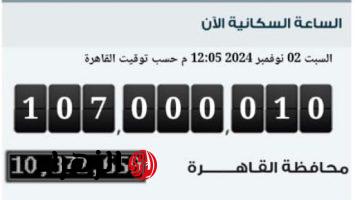 أخبار مصر.. وصول عدد سكان مصر بالداخل اليوم السبت إلى 107 ملايين نسمة