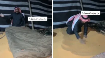 شاهد.. طريقة تجهيز  “الدحمول” للنوم في البر.. وكشف الهدف منه