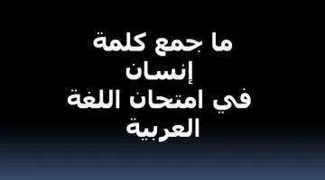 الكل هيتجنن لما يعرفها ما هو جمع كلمة إنسان؟! التي لم يستطيع حلها طلاب الثانوية في الامتحان.. هل كنت تعرفها؟!!