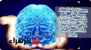 “ضاع عمرنا واحنا منعرفش” .. طعام بسيط متوفر في الأسواق برخص التراب يغذي المخ ويحسن بنية الدماغ ويقوي الذاكرة خلال وقت قصير .. هاته فوراً!