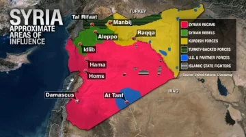 شاهد: خريطة تكشف الأراضي الجديدة التي استولت عليها الفصائل المسلحة في سوريا