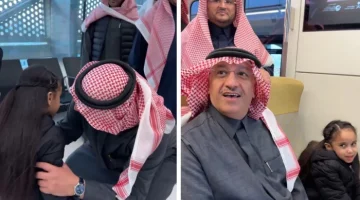 شاهد: وزير التعليم يستقل قطار الرياض للذهاب إلى مقر عمله ويقابل أصغر طالبة وهي متوجهة إلى روضتها