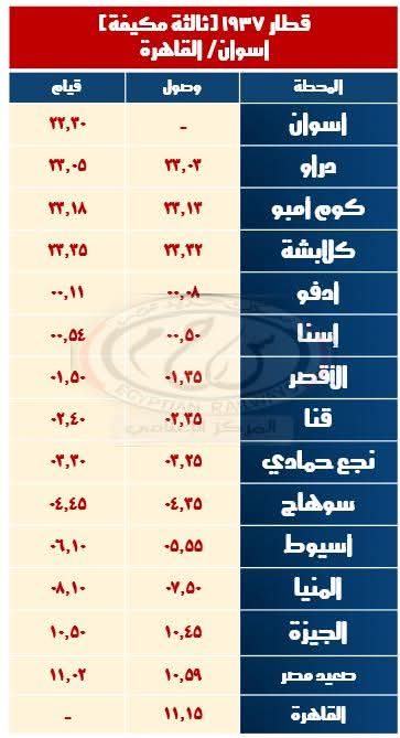 مواعيد القطارات الاضافية  (8)