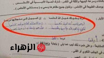 “السعودية كلها بتتكلم عنه”.. إجابة طالب في امتحان اللغة العربية تجـبر المصحح على تحويله  للطب النفسي.. المصححين مش مصدقين اللي شافوه!!