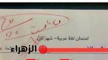 “العالم كله كان مستعجبله”.. شاهد إجابة طالب علي سؤال فى امتحان اللغه العربيه أدهشت الملايين حول العالم .. مش ممكن يكون طالب عادي