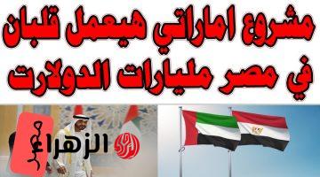 الفلوس هتملى البلد كلها يامصريين.. مشروع إماراتي هيعمل قلبان في مصر.. مليارات الدولارات هتدخل البلد