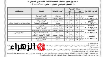 «حصري قبل اي حد».. جدول امتحانات الشهادة الإعدادية 2025 في محافظات مصر | مواعيد محددة واستعدادات مكثفة