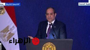 الرئيس السيسى: مهما عملنا مش هنقدر نعوض أى شهيد أو مصاب