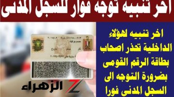 هتخاف تروح شغلك وحالك هيوقف!!.. الحكومة تعلن عن إيقاف بطاقات الرقم القومي لهؤلاء المواطنين.. مصيبه سوده لو اسمك منهم!!